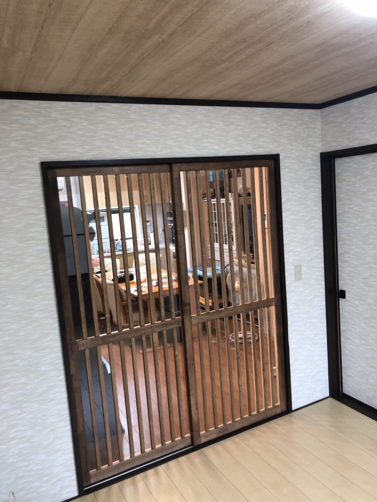 【施工実績：17】建具などのリフォーム工事（和室を洋室に）：東京都羽村市